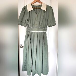 Khaki Collared Dress